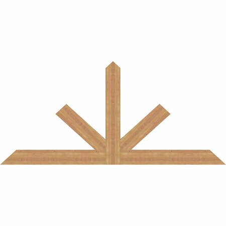 Ekena Millwork Saratoga Timber Gable Bracket, Western Red Cedar, 84"W x 38"H x 1 1/2"D x 5 1/2"F, 11/12 Pitch GBW084X38X0206SAR00SWR
